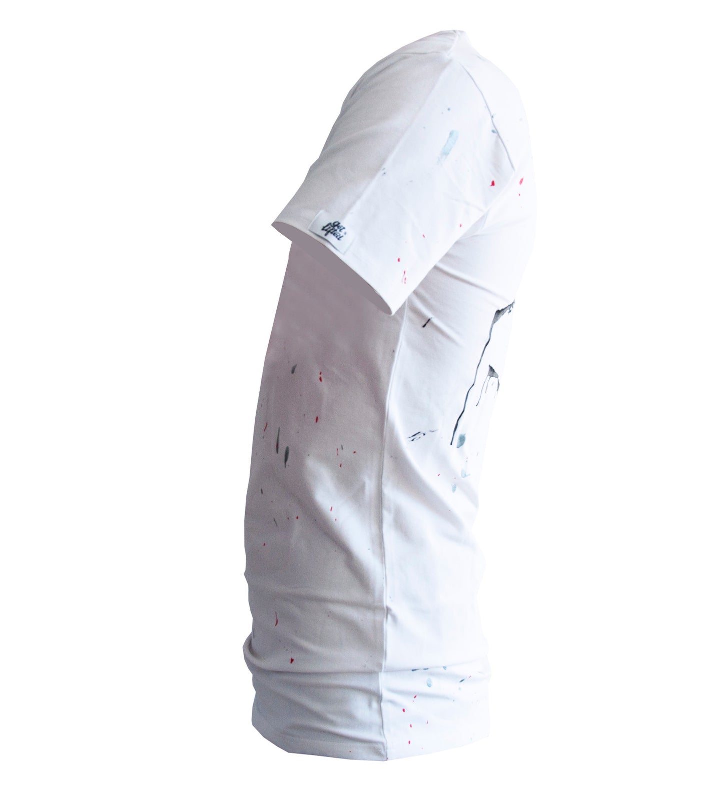 Getlifted V‑Neck T‑Shirt – White Splash Edition
