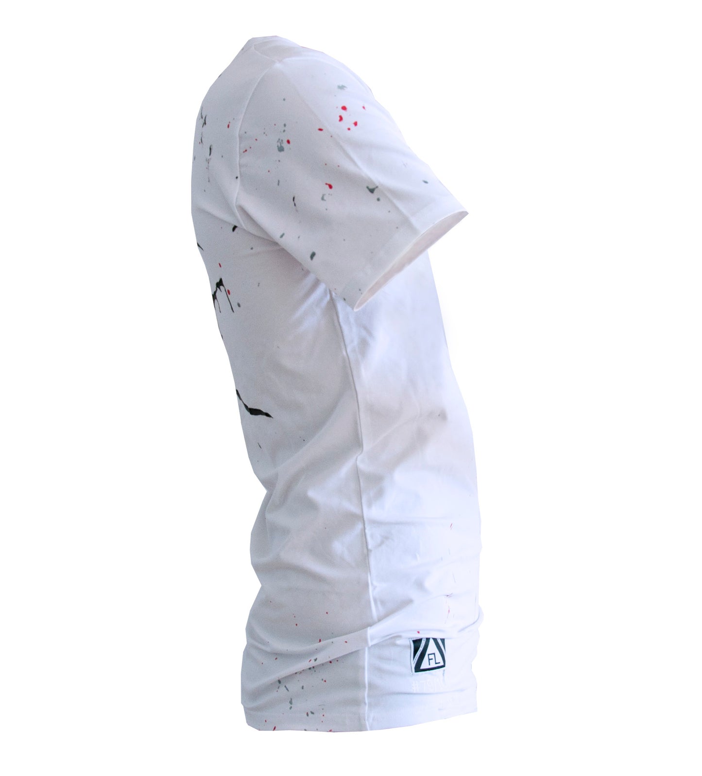 Getlifted V‑Neck T‑Shirt – White Splash Edition