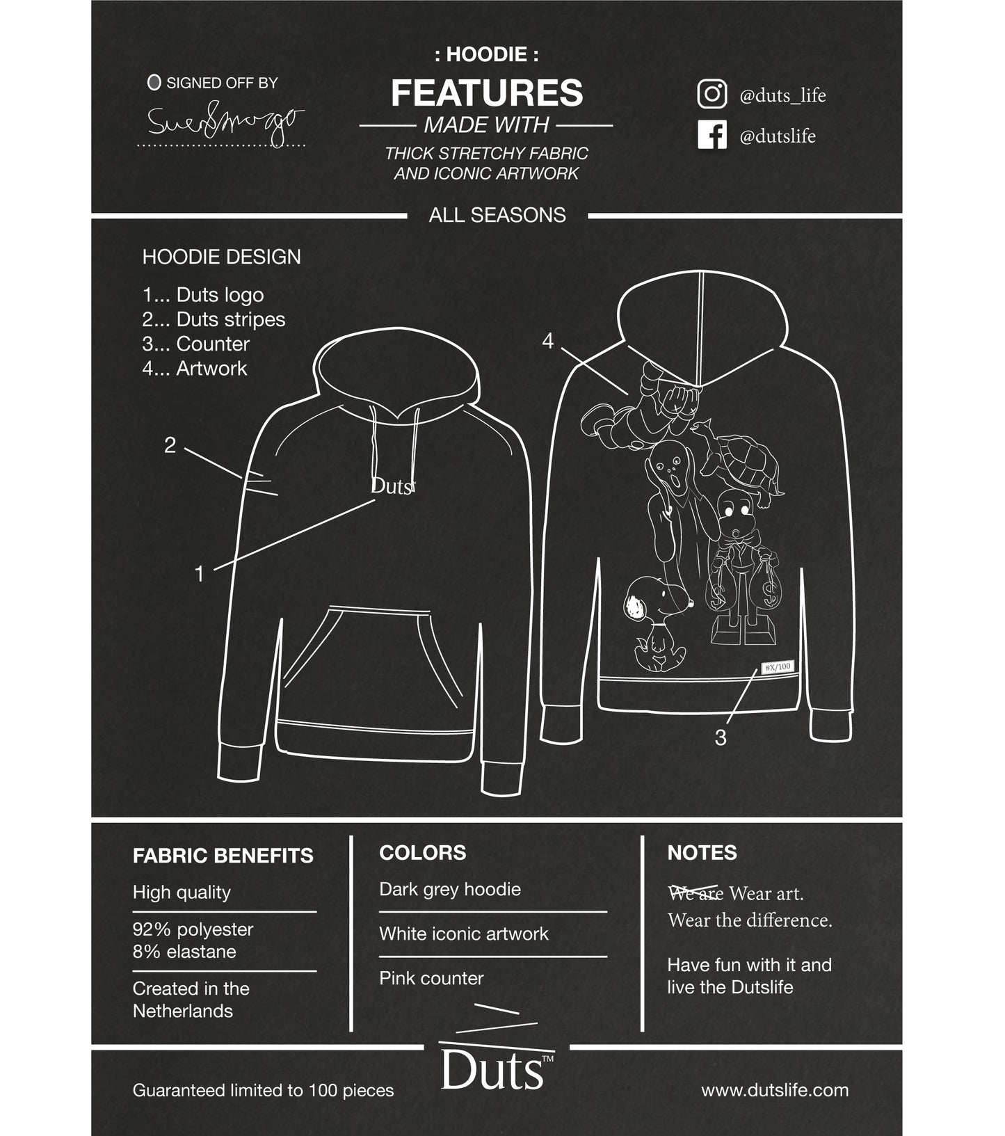 Graphite Hoodie – High Density Ink & Artwork